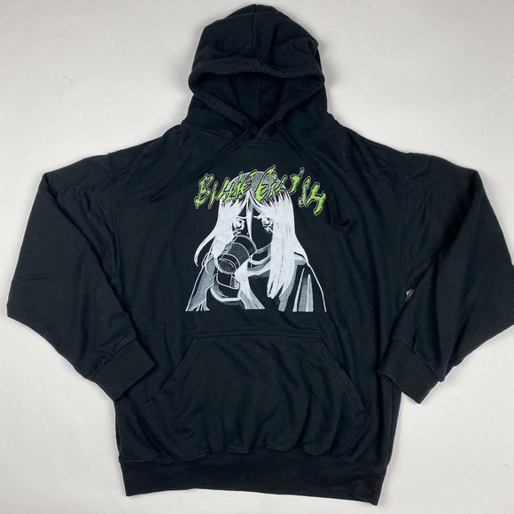 Other - Billie Eilish Anime Hoodie Adult Large Black Cotton Blend Men's Women's Unisex